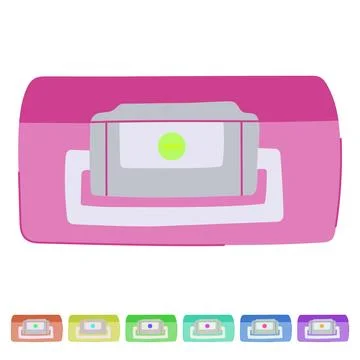 Metal safe vector cartoon graphic Illustration