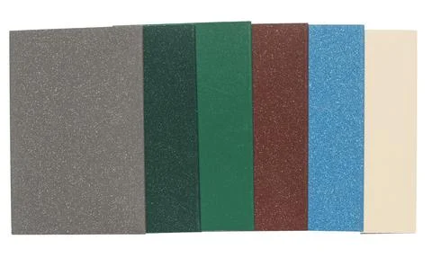 Metal samples isolated Stock Photos