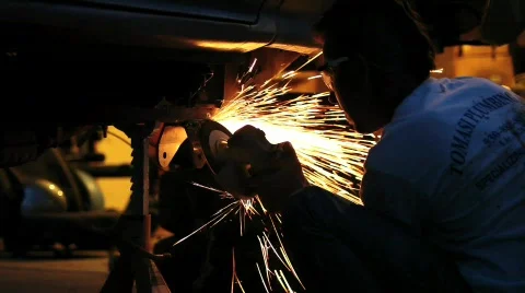 Metal Sanding 3 Stock Footage 496773