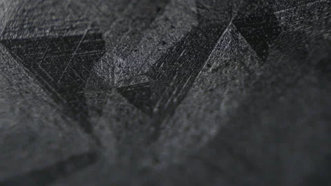 Metal science, close-up of a metal cut slice. Crystalline internal structure Stock Footage 190854587