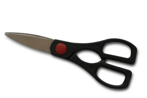 Metal scissors on isolated background Stock Photos
