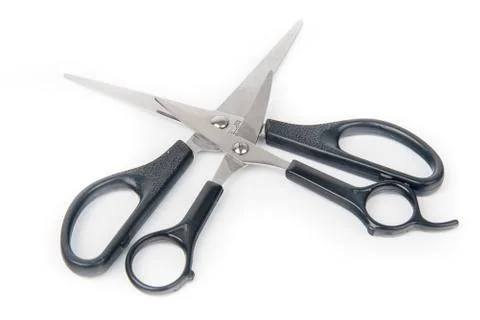 Metal scissors isolated on white background Stock Photos