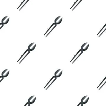 Metal scissors pattern flat Illustrazione stock