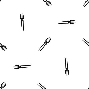Metal scissors pattern seamless black Stockillustratie