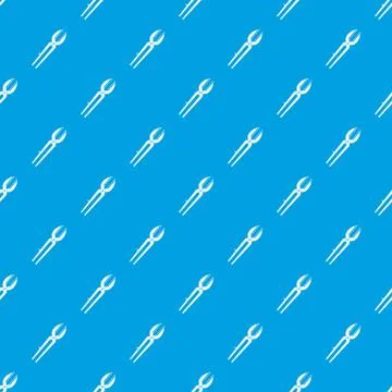 Metal scissors pattern seamless blue Illustrazione stock