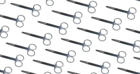 Metal scissors. Scissors pattern. Isolated on white 库存照片