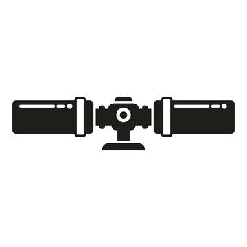 Metal scope icon simple vector. Rifle target Stock Illustration