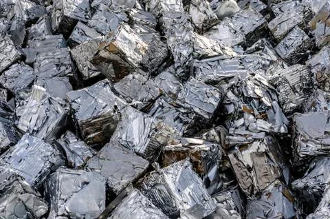 Metal scrap cubes Stock Photos
