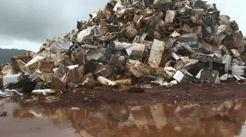 Metal scrap  Stock Footage 313727