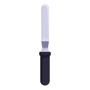 Metal scraper tool with black handle for construction works Stock Illustration