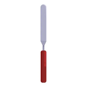 Metal scraper tool with red handle for construction works Stock Illustration