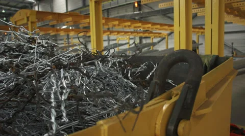 Metal scraps for remelting Stock Footage 34832996
