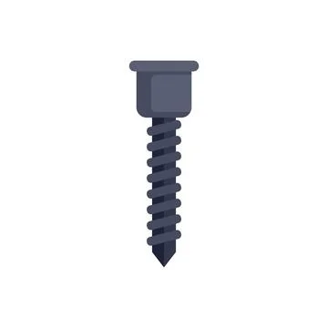 Metal screw fastener holding objects together tightly Stock Illustration