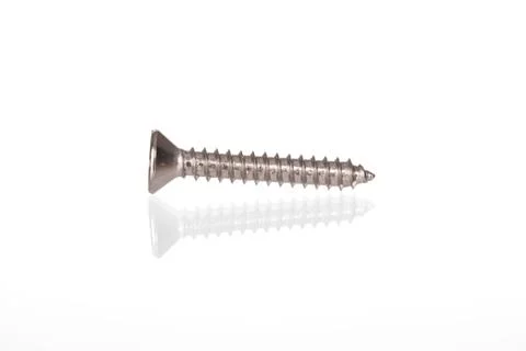 Metal screw isolate on white background Stock Photos