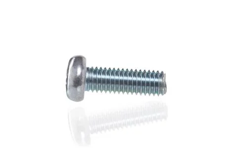 Metal screw isolate on white background Stock Photos