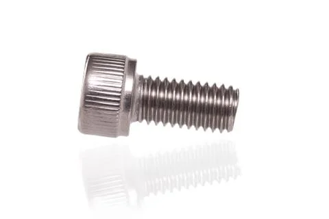 Metal screw isolate on white background Stock Photos