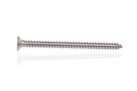 Metal screw isolate on white background Stock Photos