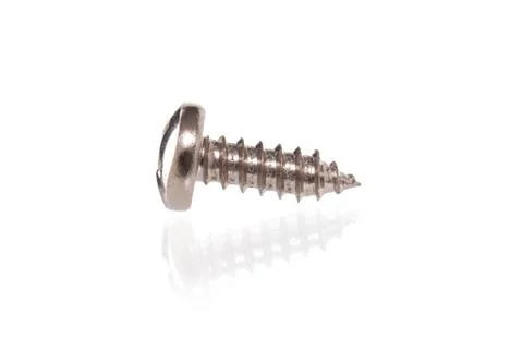 Metal screw isolate on white background Stock Photos