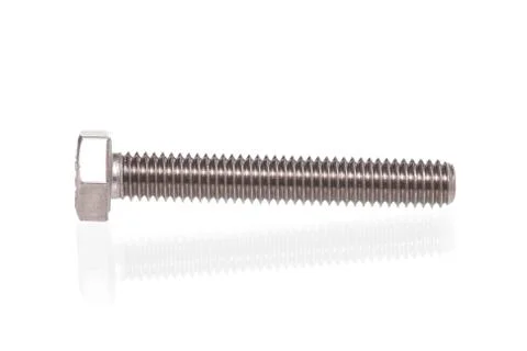 Metal screw isolate on white background Stock Photos