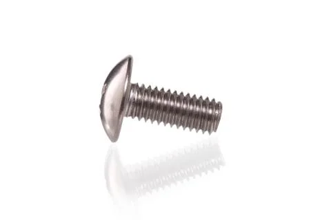 Metal screw isolate on white background Stock Photos