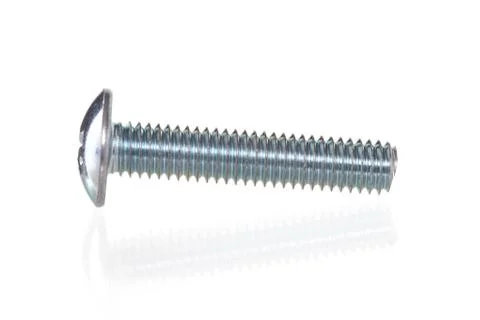 Metal screw isolate on white background Stock Photos