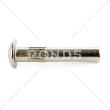 Metal screw isolated over the white background Stock Photos