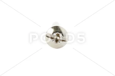 Metal screw isolated over the white background Stock Photos