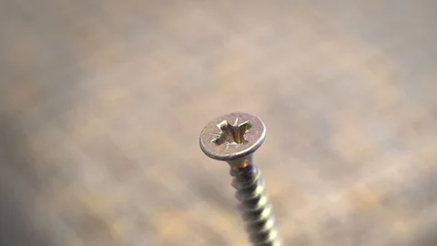 Metal screw rotates. Stock Footage 106712187