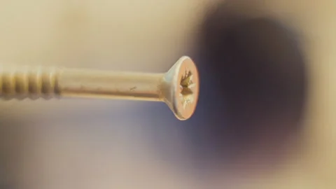 Metal screw rotates. Stock Footage 106712998