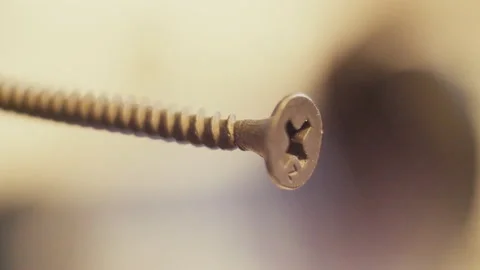 Metal screw rotates. Stock Footage 106714053