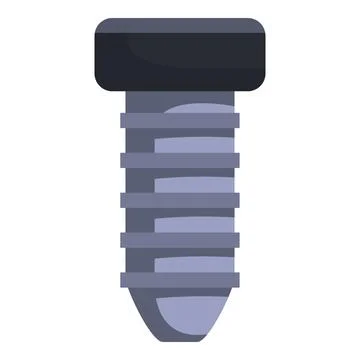 Metal screw with thread being screwed with screwdriver Stock Illustration