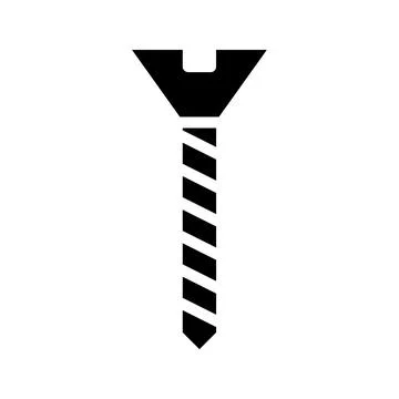 Metal screw on white background. Concept of construction, repair, and DIY. Stock Illustration