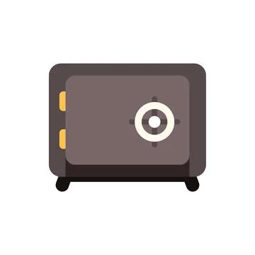 Metal security safe protecting valuables and money icon イラスト素材