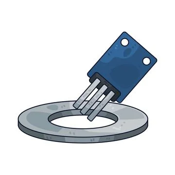 Metal sensor illustration Stock Illustration