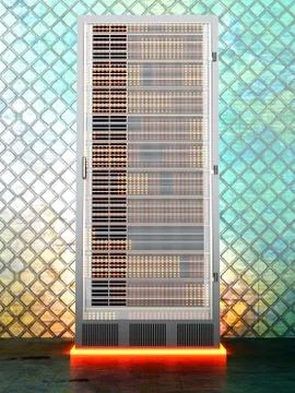 Metal server room. Stock Illustration