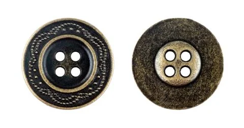 Metal sewing buttons Stock Photos