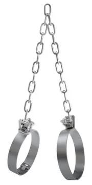 Metal shackle on white background Stock Illustration