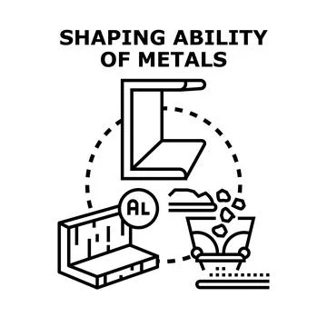 Metal shaping ability concept vector illustration Stock Illustration