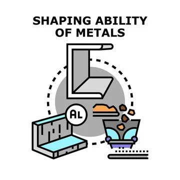 Metal shaping ability concept vector illustration Stock Illustration