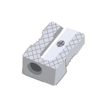 Metal sharpener pencil cartoon vector illustration Stock Illustration