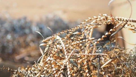 Metal shaving waves on wind. Stock Footage 96352608