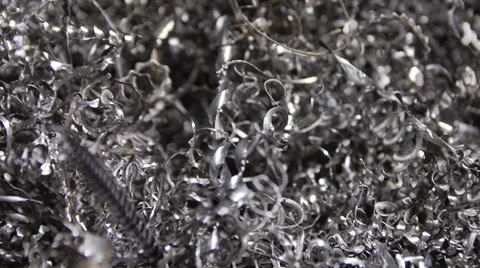 The Metal Shavings. Close up Stock Footage 63864009