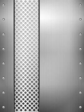 Metal sheet and grid Stock Illustration