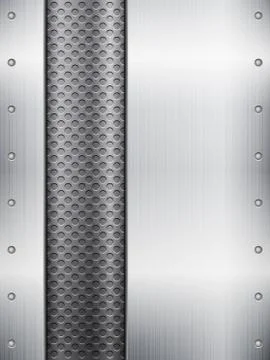 Metal sheet and grid Stock Illustration