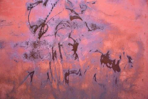 Metal sheet with rusty spots.	 Stock Photos