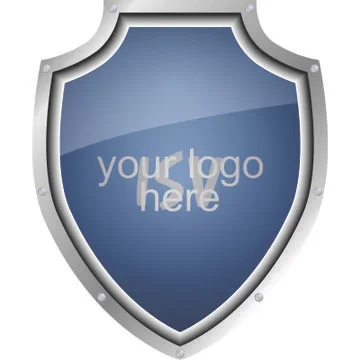 Metal shield vector Illustrazione stock