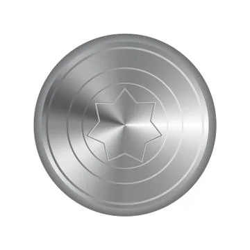 Metal shield vector illustration isolated on white background Stock Illustration