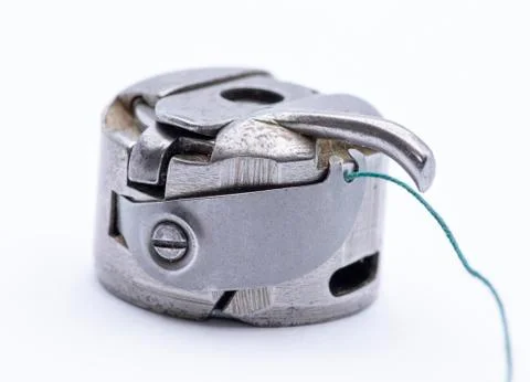 Metal shuttle from sewing machine Stockfoto's