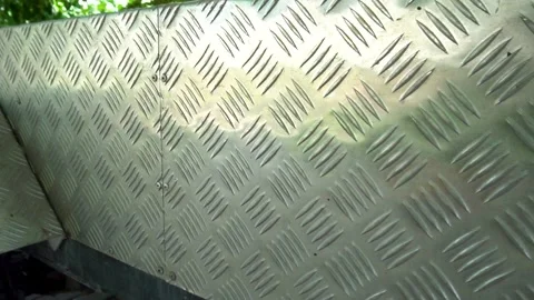 Metal side of a trailer Stock Footage 159864694
