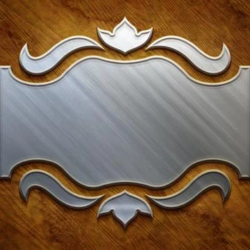 Metal signboard Stock Illustration